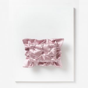 Laimushka pastel pink quilted silk pillow bag